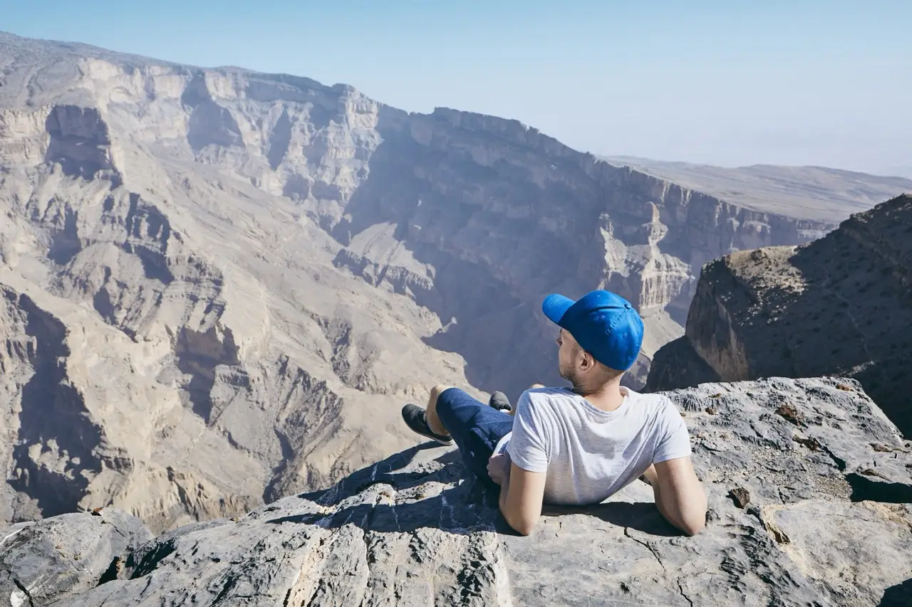 Jebel Shams in the Western Hajar — the Grand Canyon of Arabia.