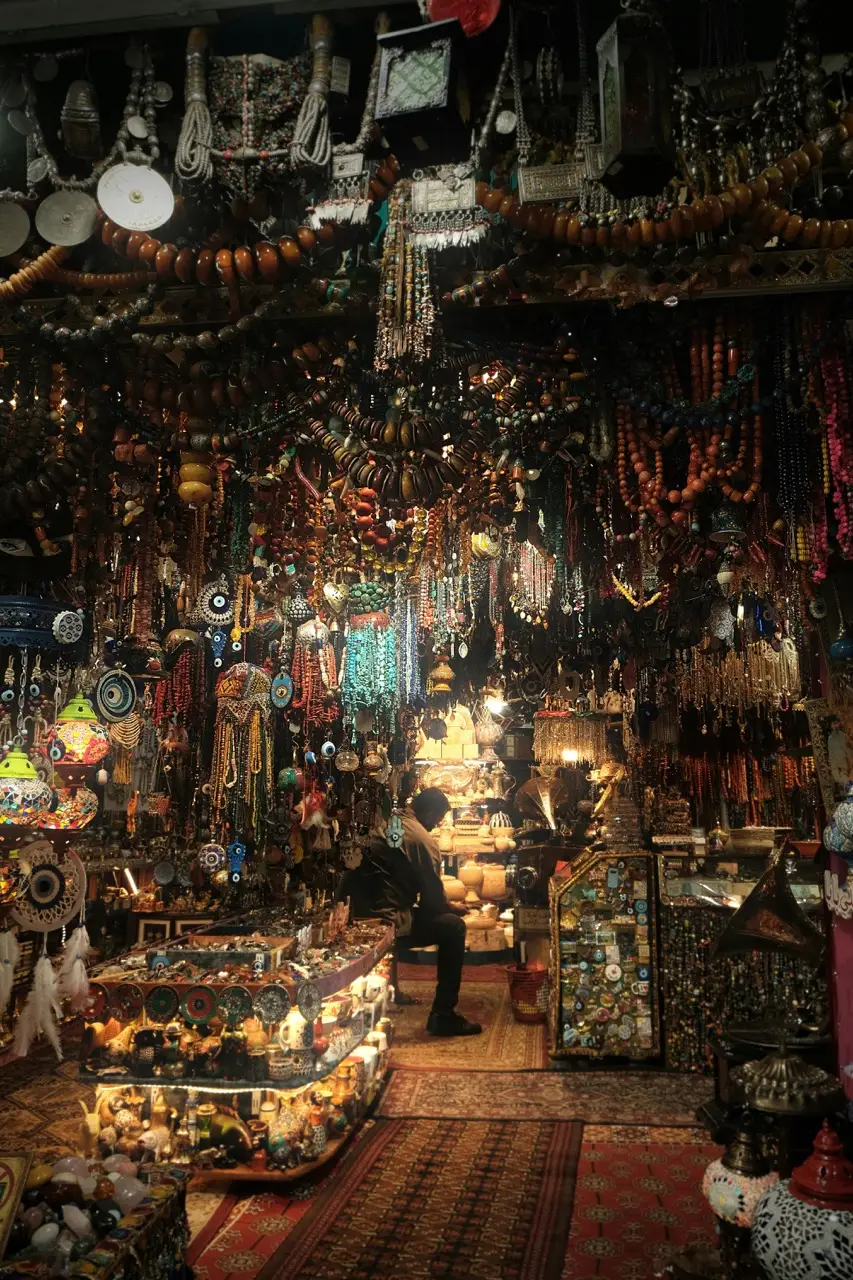 Mutrah souq, Muscat — interior of a small shop.