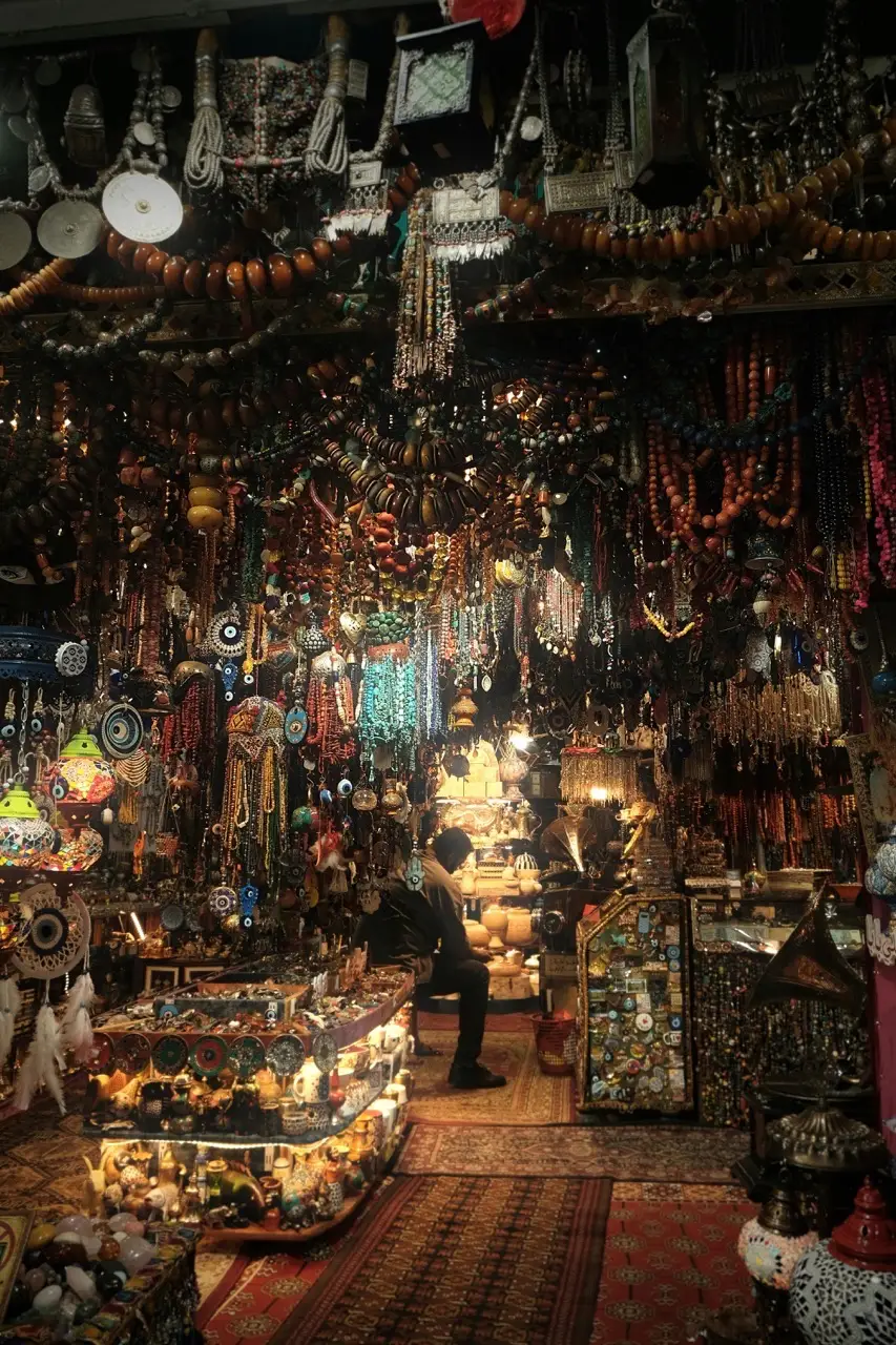 Mutrah souq, Muscat — interior of a small shop.